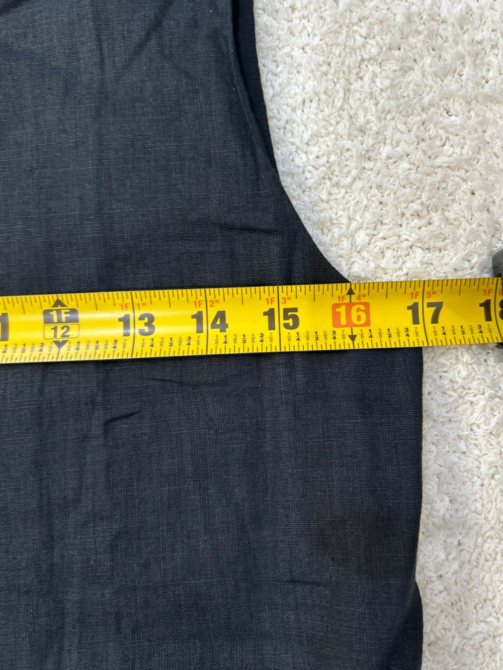Quince Black European Linen Longline Vest Button-Front Top Size XS NWT Old Money - Picture 8 of 11